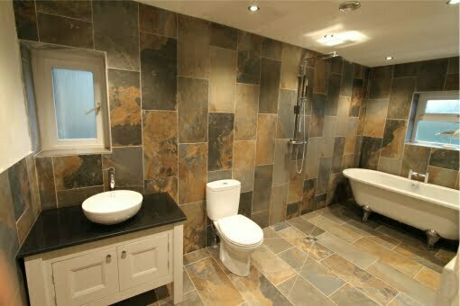 Lavender Bathroom Company 5 Open wetroom with large tiles